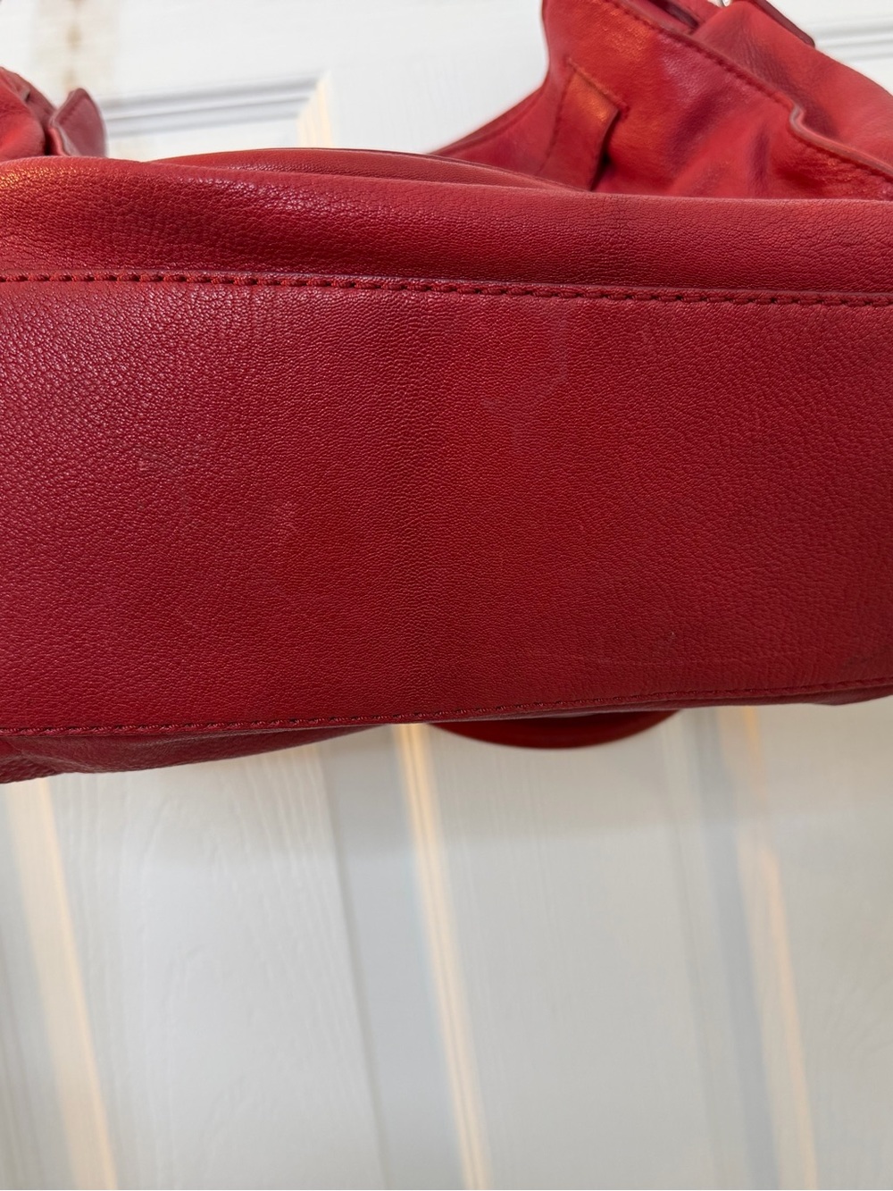 Michael Kors Red Leather Chain-Handle Shoulder Bag - Picture 6 of 15